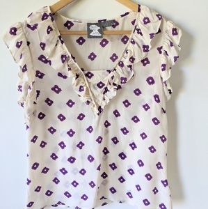 ANTHROPOLOGIE Girls From Savoy Silk Blouse